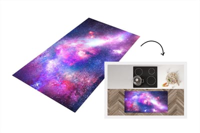 Keukenloper - Loper keuken - Ruimte - Kleuren - Sterren - 120x60 cm - Keukenloper vinyl