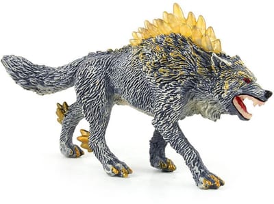 Dailygoods- Sneeuwwolf Beeldje - Dierenbeelden - Decoratief Ornament - PVC Dier Model - Realistische Uiterlijk - Veilig en Duurzaam - Dierenbeeldje