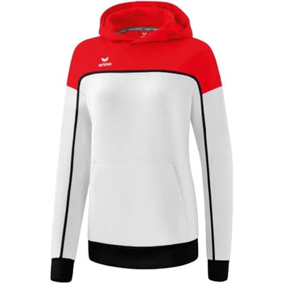 Erima Change Sweatshirt Met Capuchon Dames - Zwart / Rood / Wit | Maat: 36