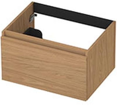 INK - Onderkast 1 Lade Greeploos met Houten Keerlijst - 600x450x350 Mm - Blank Eiken
