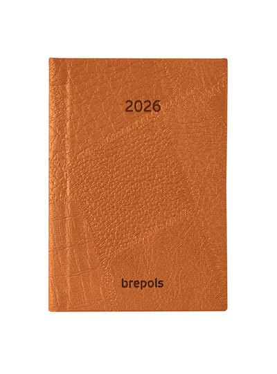 Brepols agenda 2026 - DELTA [0.834] - LUCCA - 1 week op 2 pagina's - Weekoverzicht - Bruin - 8.1 x 12 cm