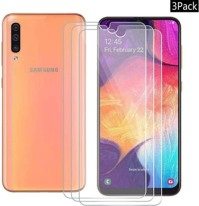 3x Screenprotector Tempered Glass Glazen Gehard Screen Protector 2.5D 9H (0.3mm) - Glasplaatje Geschikt voor: Samsung Galaxy A40 - Glas - bescherm - beschermglas - ZT Accessoires
