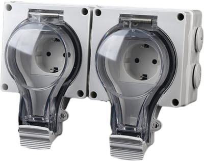 Oneproduct Buitenstopcontact IP66 - Dubbel - Waterdicht - Voor Tuin en Buiten