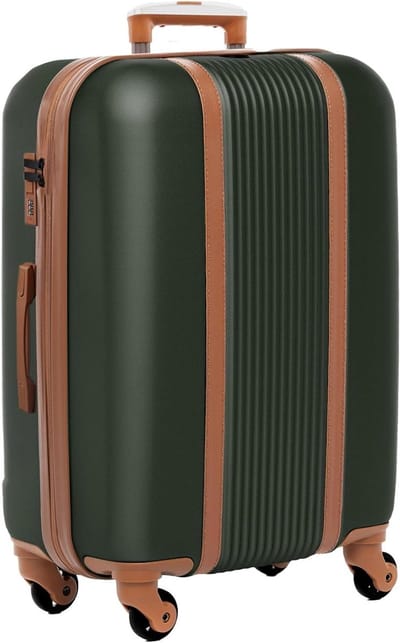 Handbagage Koffer - Reiskoffer Trolley - Korte Reizen - TSA Combinatieslot - 55 x 35 x 20 cm - Olijfgroen