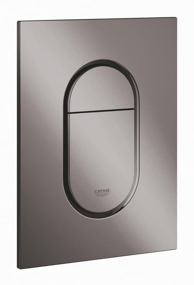 GROHE Arena Cosmopolitan S Bedieningspaneel Toilet - Verticaal - Dual Flush - Hard graphite (glanzend antraciet) - Slank formaat