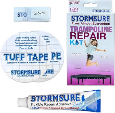 Trampoline Reparatie - Mat Reparatie Set - Buiten Repareren - Extreem Duurzaam Materiaal - 42 gram - Transparant