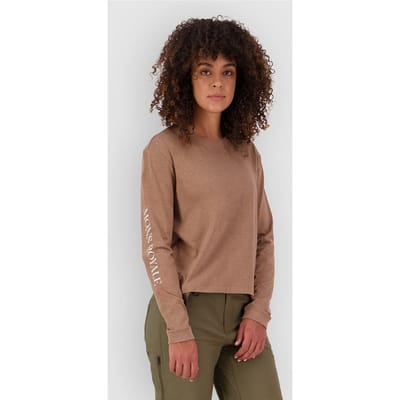 Mons Royale Yonder Merino Organic Cotton Base Layer Top bruin