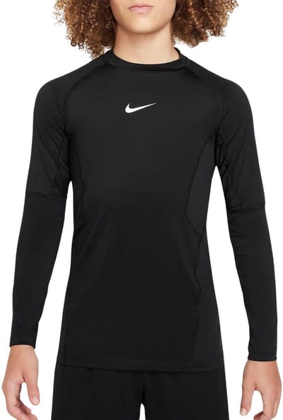 Nike Dri-FIT jongenstop met lange mouwen Pro - Zwart, Zwart 12-13Y