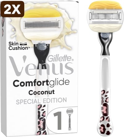 2 x Gillette Venus Comfortglide Coconut - 1 Scheermes - 1 Scheermesje