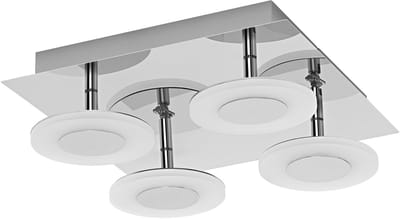 OSRAM SMART+ Matter Orbis Muur Wave LED Muurverlichting 300x300mm Zilver, 24W, 1500lm, 3000-6500K TW, IP44 Badkamer