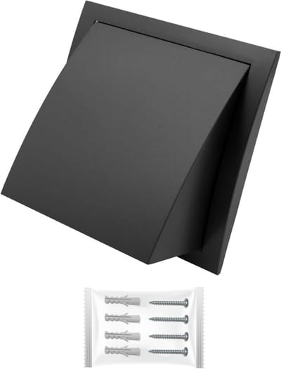 H&C VENT Ventilation hood 125 mm with backflow valve anthracite black PVC drain protection – HVAC Pipe hood ABS – - ShopVlot