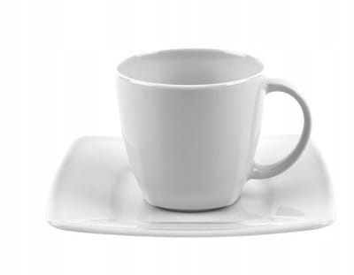 Victoria Porseleinen Kop in Schotel 200ml - Klassiek Wit