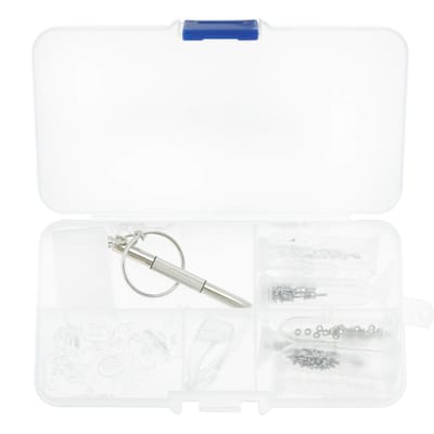 Dailygoods - Glazen zon glas schroef moer neus pad - Reparatieset voor bril - Ideaal voor zonnebrillen - Diverse onderdelen - Geld en tijd besparen -...