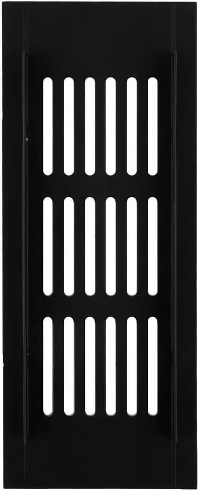 Ventilatierooster - Luchtgitter Afdekking - Verbeter Luchtstroom - Eenvoudige Installatie - 60 x 250 mm - Zwart