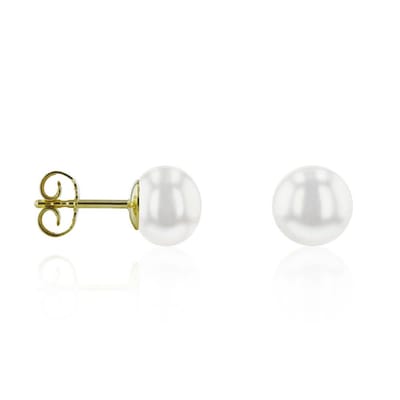 Luna-Pearls - 311.0328 - Oorbellen - Zoetwater gekweekte parel 8-8,5mm - 14K geelgoud