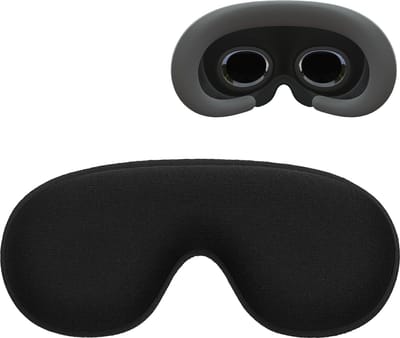 kwmobile VR bril lens cover geschikt voor Apple Vision Pro lenskap - VR accessoires - Stofdicht en krasbestendig schuim - Lenzen cap in zwart