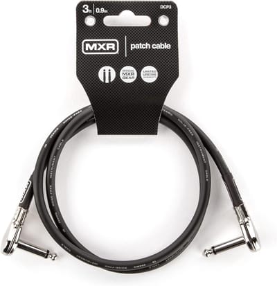 MXR DCP3 - Pedalboard Patchkabel - Haaks naar Haaks - 90cm - OFC Geleiders - Laag Profiel Stekkers - Zwart