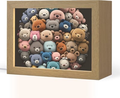 Nachtlampje 20x15 cm - Kinder lampje - Teddybeer - Knuffel - Dieren - Meisjes - Jongens - Tafellamp kinderkamer - Slaapkamer lamp - Bedlamp kinderen - Kinderlampje stopcontact - Wandlamp babykamer - Nachtlampjes