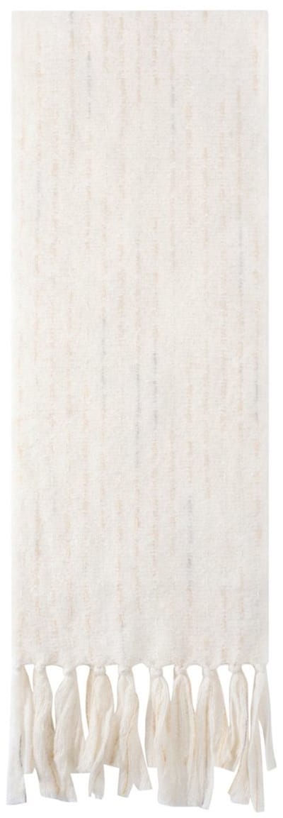Wintersjaals Strip Casual Polyester - wit - winter - sjaal - scarf - koud