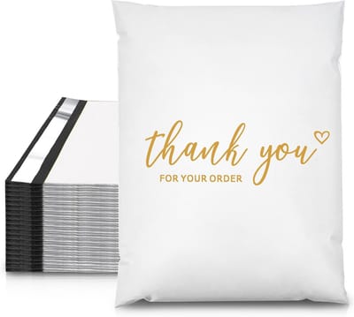 100 Witte Verzendzakken Poly Mailers 10x13cm - Waterdicht en Scheurbestendig met Zelfsluitende Envelop