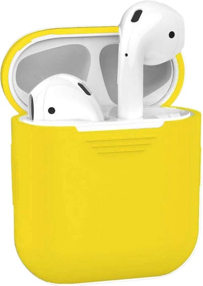 AirPods Hoesje voor Apple AirPods 1 & 2 – Geel - Siliconen Beschermende Case