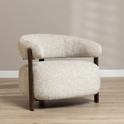 Bronx71® Fauteuil Grace chenille taupe