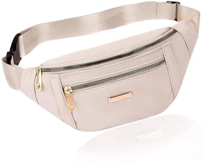 Heuptas - Reisportemonnee - Moneybelt - fanny pack - Heren en Dames Fanny Pack - Travel - Outdoor - Wandel - Sport - Telefoon Tas - Gebroken wit - Fashion Favorite