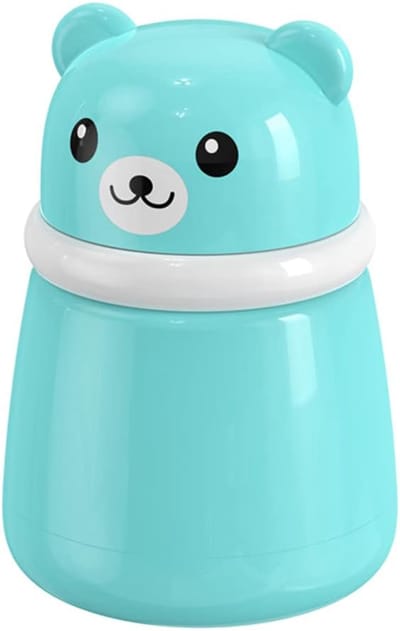 Bondoo Poederdoos Baby – Dispenser met poederdons – Talkpoeder & Babypoeder - Navulbaar container – Powder Puff – BPA vrij – Blauw