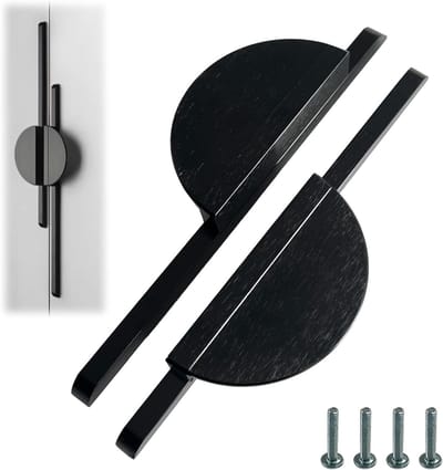 Zwarte Keukenladen Handgrepen Set van 2, 160mm Meubelhandgrepen met Schroeven voor Kasten en Dressoirs