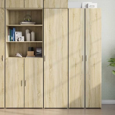 vidaXL - Hoge - kast - 45x42,5x185 - cm - bewerkt - hout - sonoma - eikenkleurig