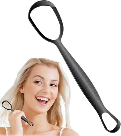 Tongschraper Roestvrij Staal - Tongreiniger Metaal - Frisse Adem - Waaiervormig Reinigingssysteem - 15.5 cm - Zilver