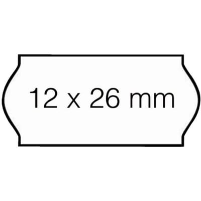 Prijsetiket 12x26mm open-data c6 afneembaar wit | 36 stuks