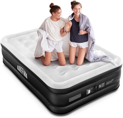 Luchtbed voor 1 persoon met ingebouwde pomp en zelfopblazend matras - Draagbaar opblaasbaar bed voor camping en thuis - 190 × 99 × 40 cm