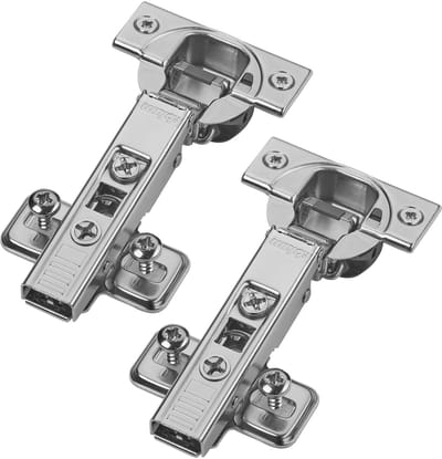 Set van 2 BLUM hoekscharnieren 71B3580 110° met automatische sluiting incl. montageplaat 174E6100 en speciale schroeven met expansiepluggen (EXPANDO)