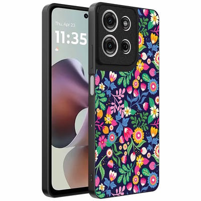 Geschikt voor Motorola Moto G56 Telefoonhoesje met bloemen opdruk - TPU backcover case flower design - Smartphonica geschikt voor Motorola Moto G56