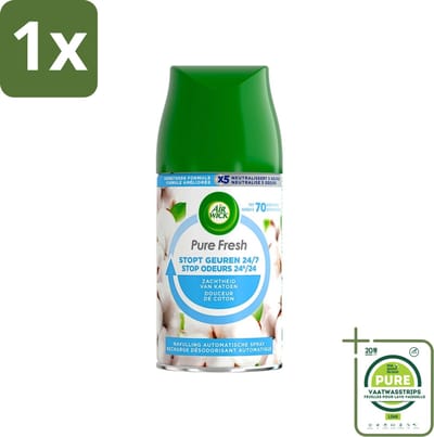 1 x Air Wick Freshmatic Pure Fresh Navulling Zachtheid van Katoen 250 ml - Luchtverfrisser - Air Wick - Freshmatic - Katoen Geur - Geurverspreider