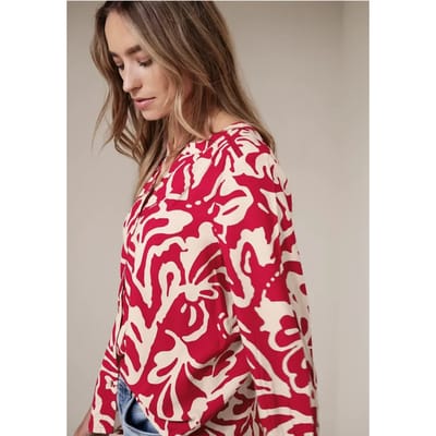 3/4-mouwen blouse met getapete details