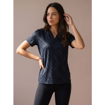 Sjeng Sports ISTRIA - Maat: M Dark Blue - Tennis Shirt Vrouwen - Sportshirt - 87% polyester, 13% elastaan, single jersey