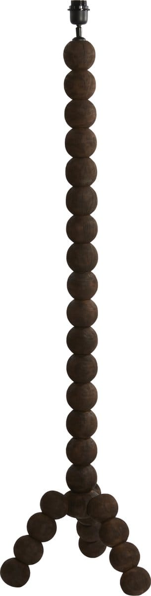 Light & Living Vloerlamp Veglio Mangohout, 130cm - Donkerbruin (excl. kap)