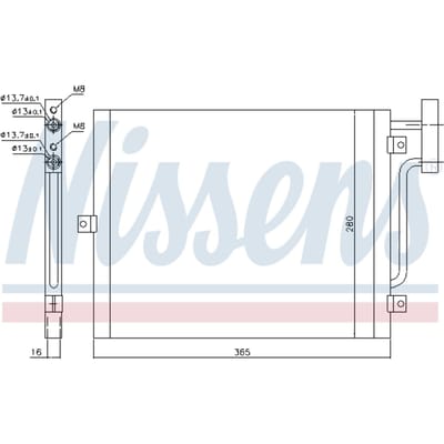 Condensator, airconditioning NISSENS 94715