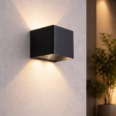 Felence - Wandlamp binnen - Oplaadbare Wandlamp - Bewegings sensor - Modern Design - Warm Wit Licht - Draadloos - Voor Binnen en Buiten - USB-C Oplaadbaar - Trap - Hal - Zwart