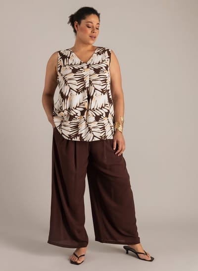 YEST CURVE Noemie Bottoms - Coffee Brown - maat 0(46)