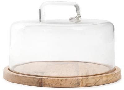 HOMLA - Platter - Rund met Glas Kom - 25x16 cm