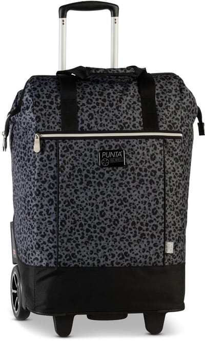 Punta Wheel Trolley Shopper Big Wheel Leopard Zwart/Grijs