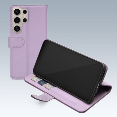 Mobilize Telefoonhoesje geschikt voor Samsung Galaxy S24 Ultra Hoesje | Mobilize Premium Gelly Wallet Bookcase Portemonnee | Pasjeshouder voor 3 Pasjes | Telefoonhoesje voor Pinpas / OV Kaart / Rijbewijs - Paars