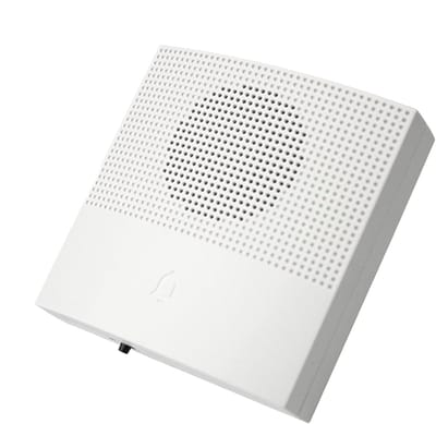 Bedrade Deurbel - Wandbel Alarm - Toegangscontrole - 38 Beltonen - 10.3 x 9.5 x 4 cm - Wit