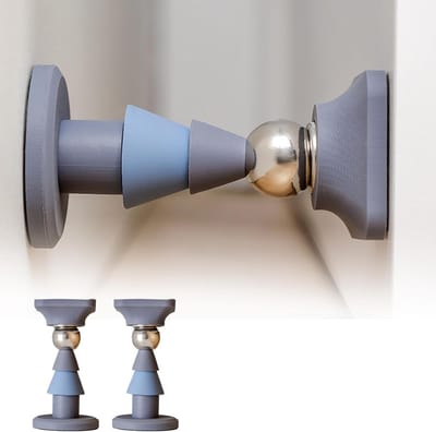 Deurstopper - magnetische deurhouder - Deurbuffer - Magnetische deurstopper - Robuust roestvrij staal -Magnetische Deurvanger - Wandmontage en vloermontage - 2 stuks - voor campers, campers, boten, binnen en buiten,compartimenten