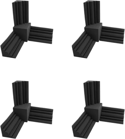 Akoestisch Schuim - Geluidsisolatie Panelen - Geluidsverbetering Kamer - Vlamvertragend Materiaal - 16 Stuks Set - Zwart