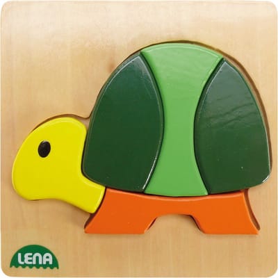 Houten Puzzel Schildpad voor Kinderen - Stimuleert Sensorische Ontwikkeling