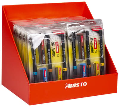 Aristo vulpotloden set - display met 20 stuks - set 6-delig - in kartonnen etui - AR-VD23559